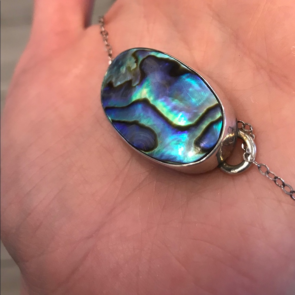 Abalone Shell and sterling silver necklace